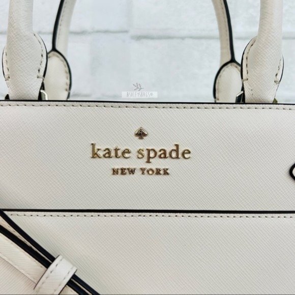 Kate Spade Staci Parchment White Medium Satchel Crossbody - Picture 2 of 10